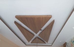 Wooden Triangle POP ceiling